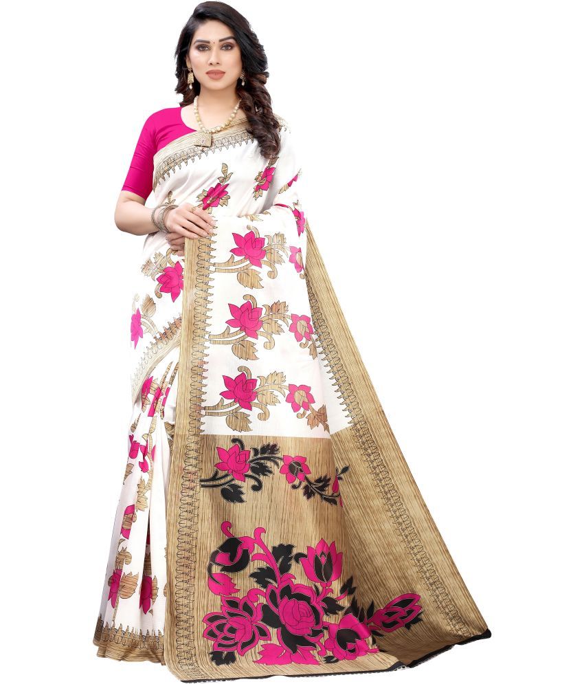     			Saadhvi Cotton Silk Woven Saree Without Blouse Piece - Pink ( Pack of 1 )