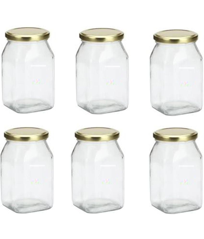     			Somil Glass Container Jar Glass Transparent Utility Container ( Set of 6 )