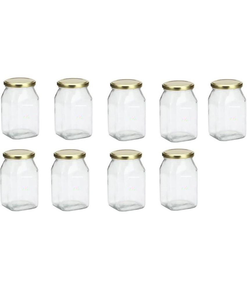     			Somil Glass Container Jar Glass Transparent Utility Container ( Set of 9 )