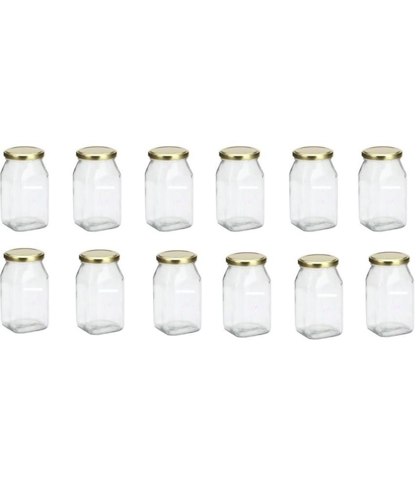     			Somil Glass Container Jar Glass Transparent Utility Container ( Set of 12 )