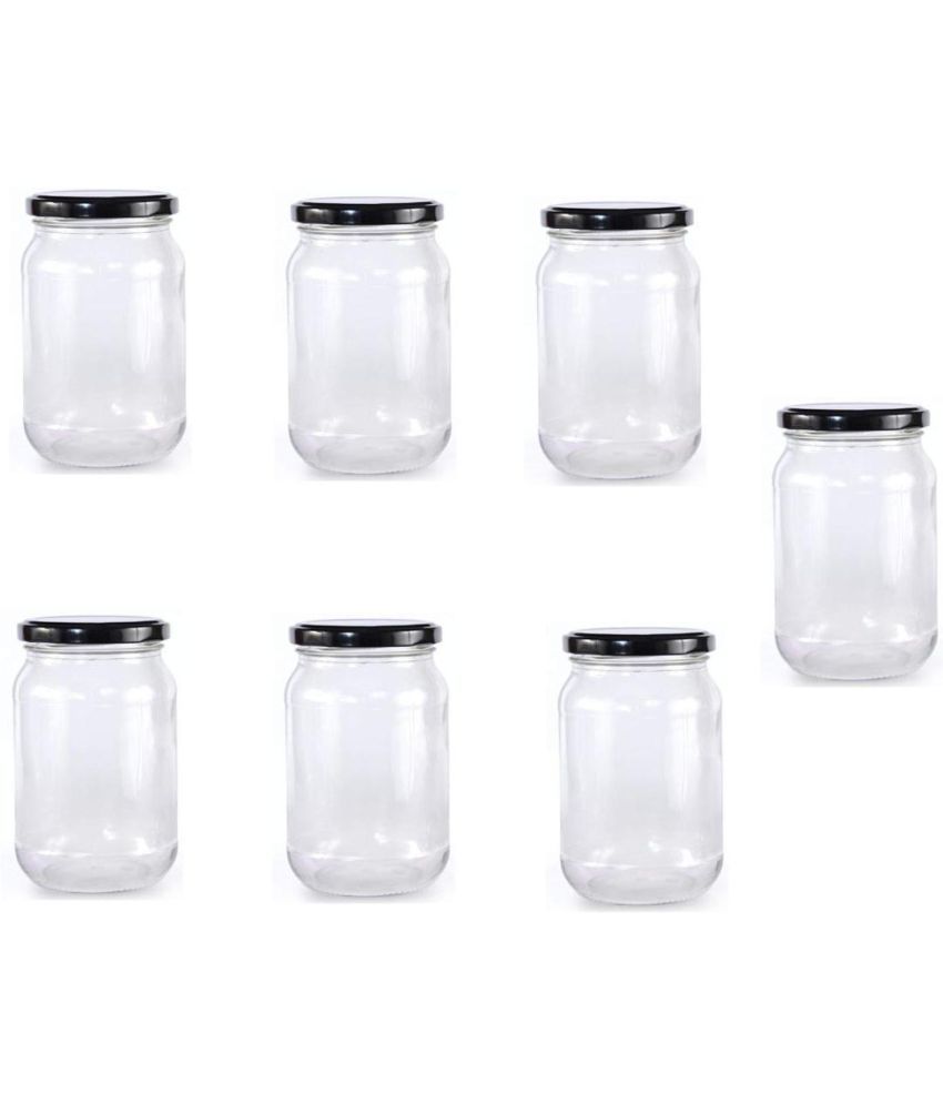     			Somil Glass Container Jar Glass Transparent Utility Container ( Set of 7 )