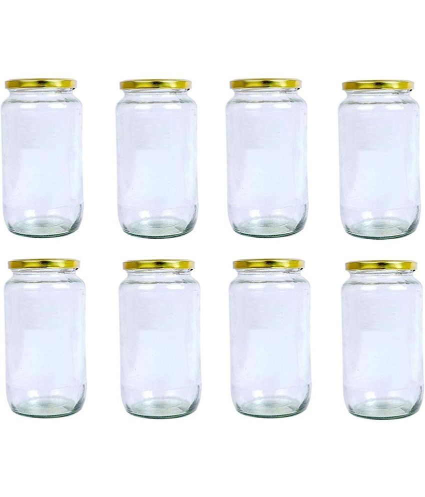     			Somil Glass Container Jar Glass Transparent Utility Container ( Set of 8 )