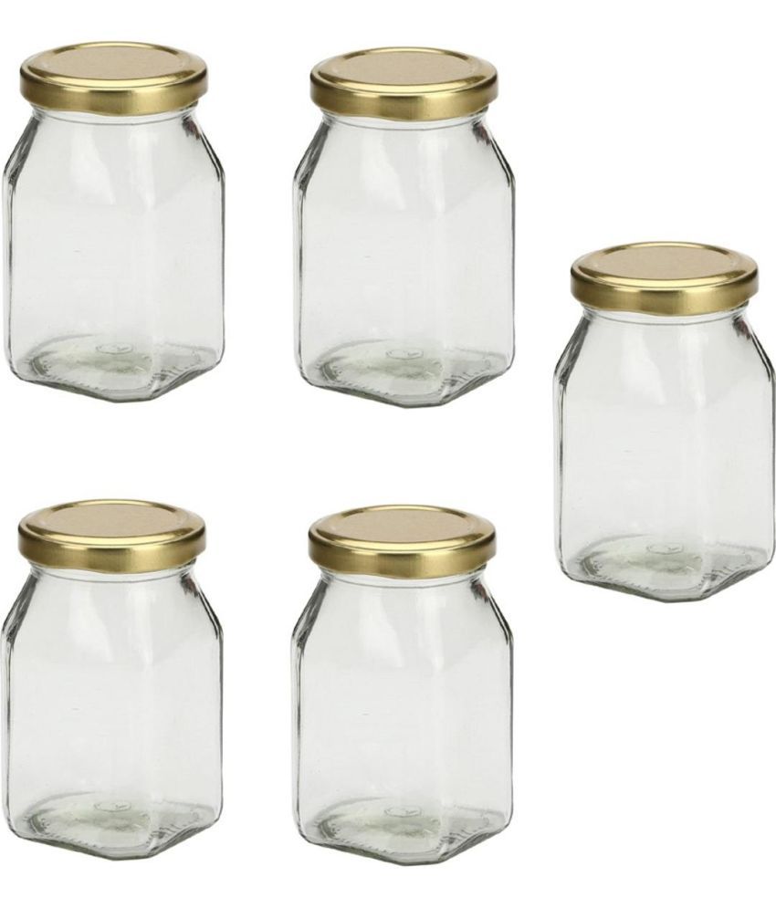     			Somil Glass Container Jar Glass Transparent Utility Container ( Set of 5 )