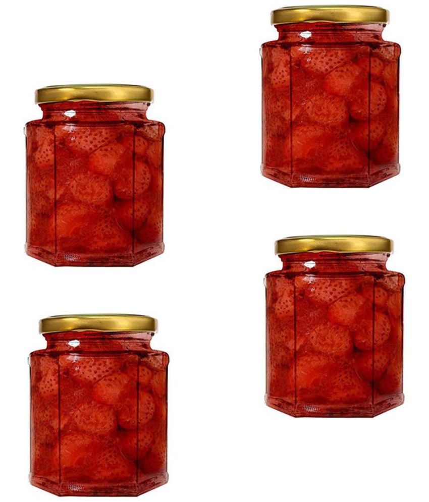     			Somil Glass Container Jar Glass Transparent Utility Container ( Set of 4 )