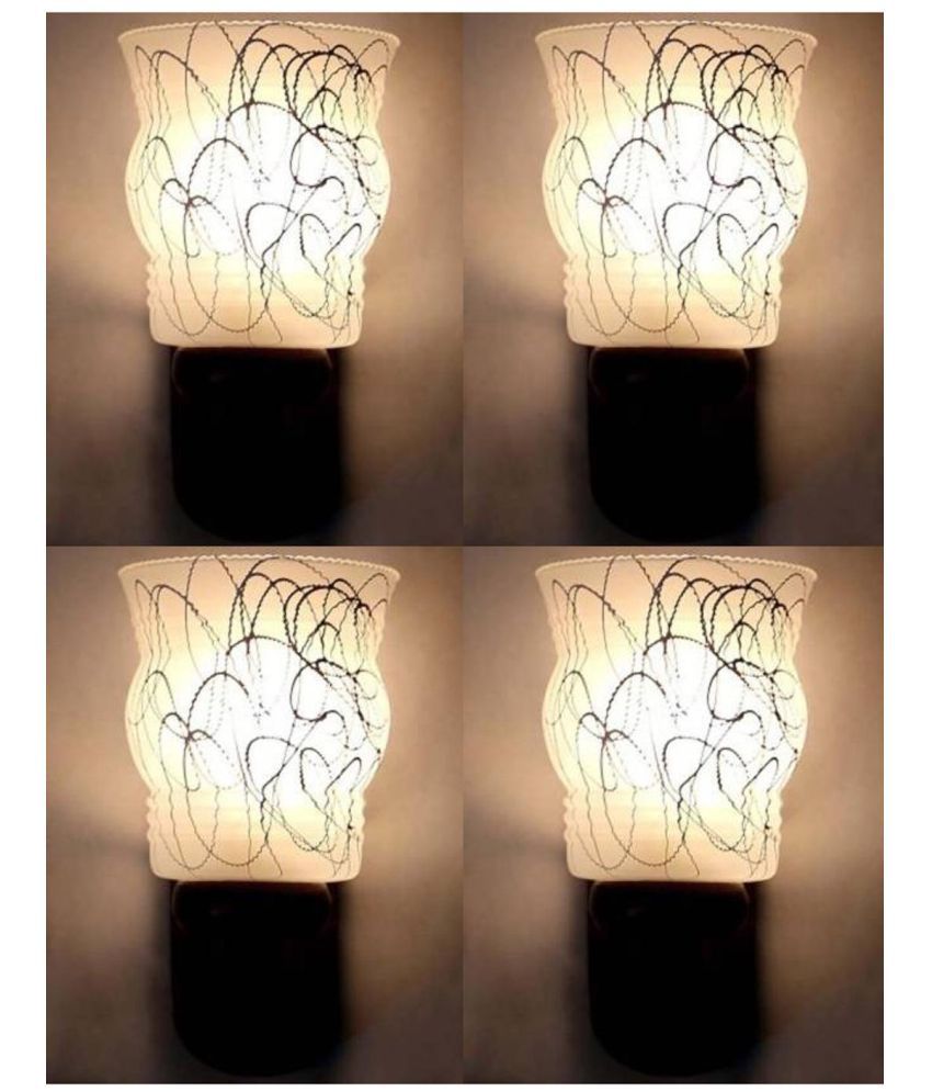     			Somil White Up & Down Light Lamp ( Pack of 4 )
