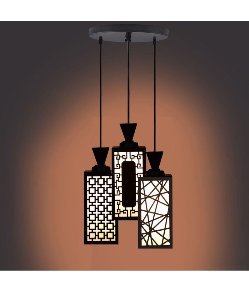     			Somil Wood Decorative & Designer Pendant Black - Pack of 1