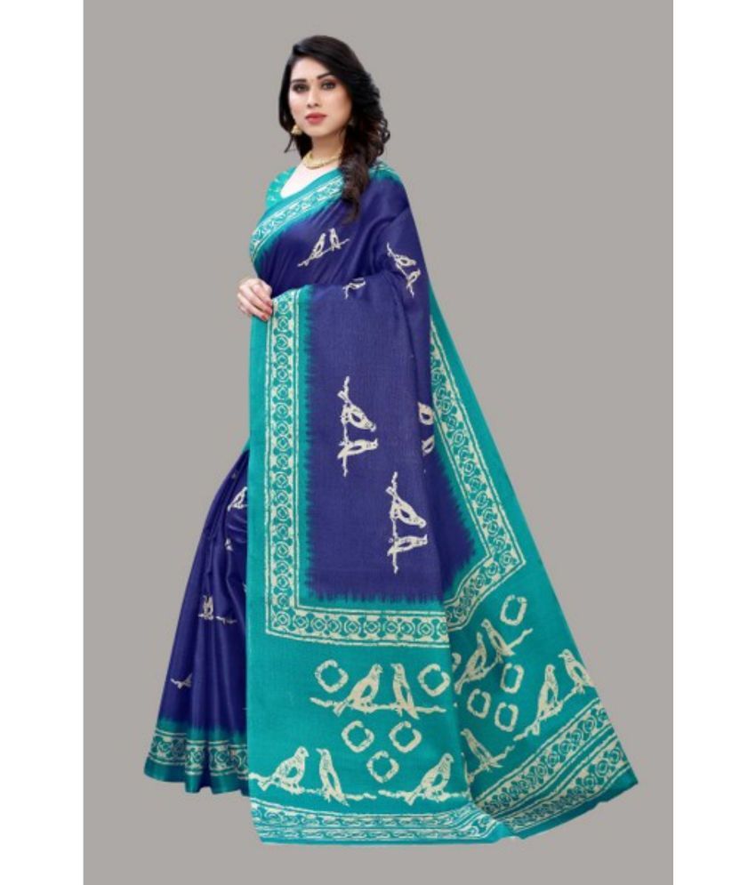     			Vkaran Cotton Silk Solid Saree Without Blouse Piece - Multicolor ( Pack of 1 )