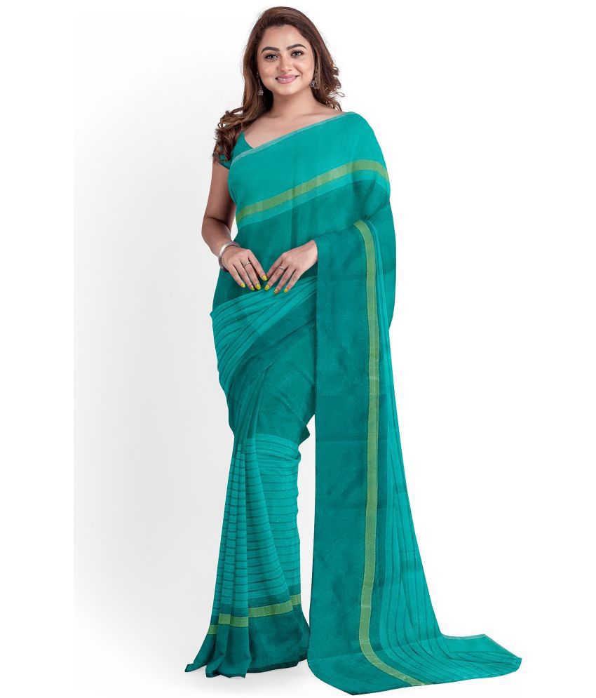     			Vkaran Cotton Silk Solid Saree Without Blouse Piece - Light Green ( Pack of 1 )