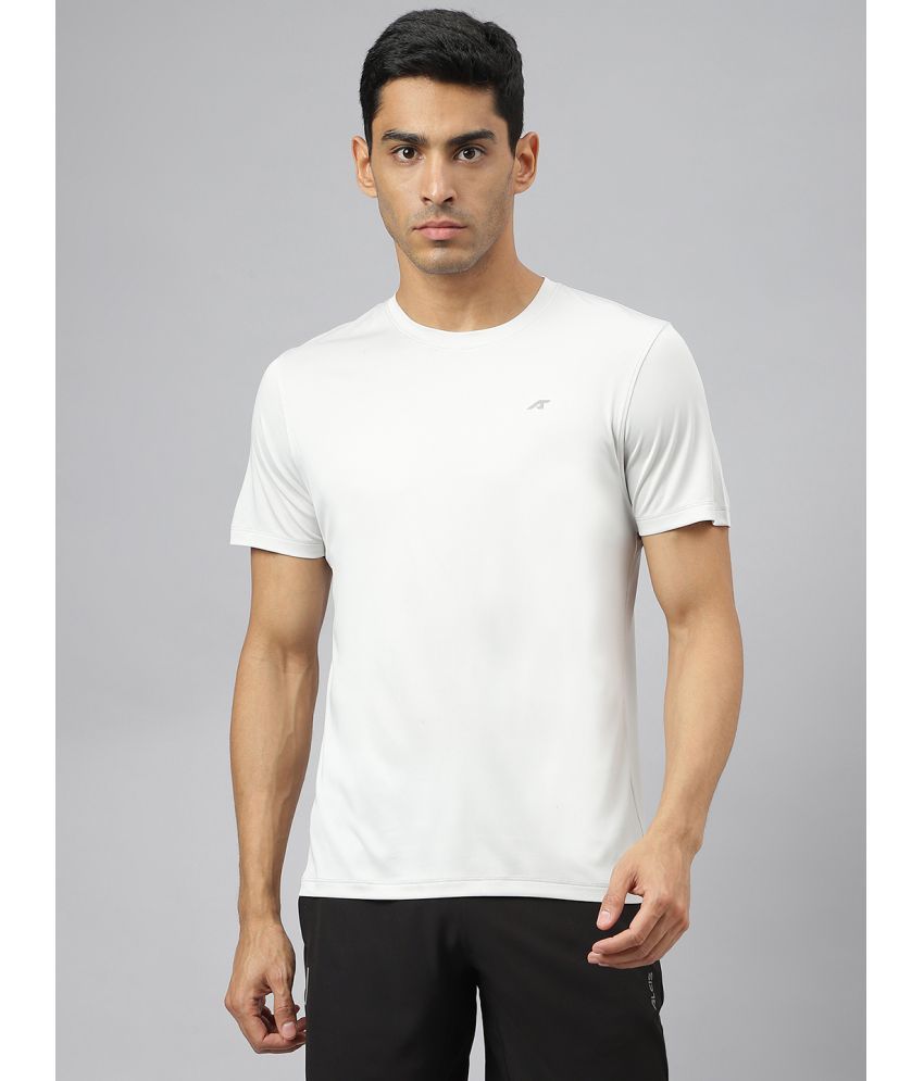     			Alcis White Polyester Slim Fit Men's Sports T-Shirt ( Pack of 1 )