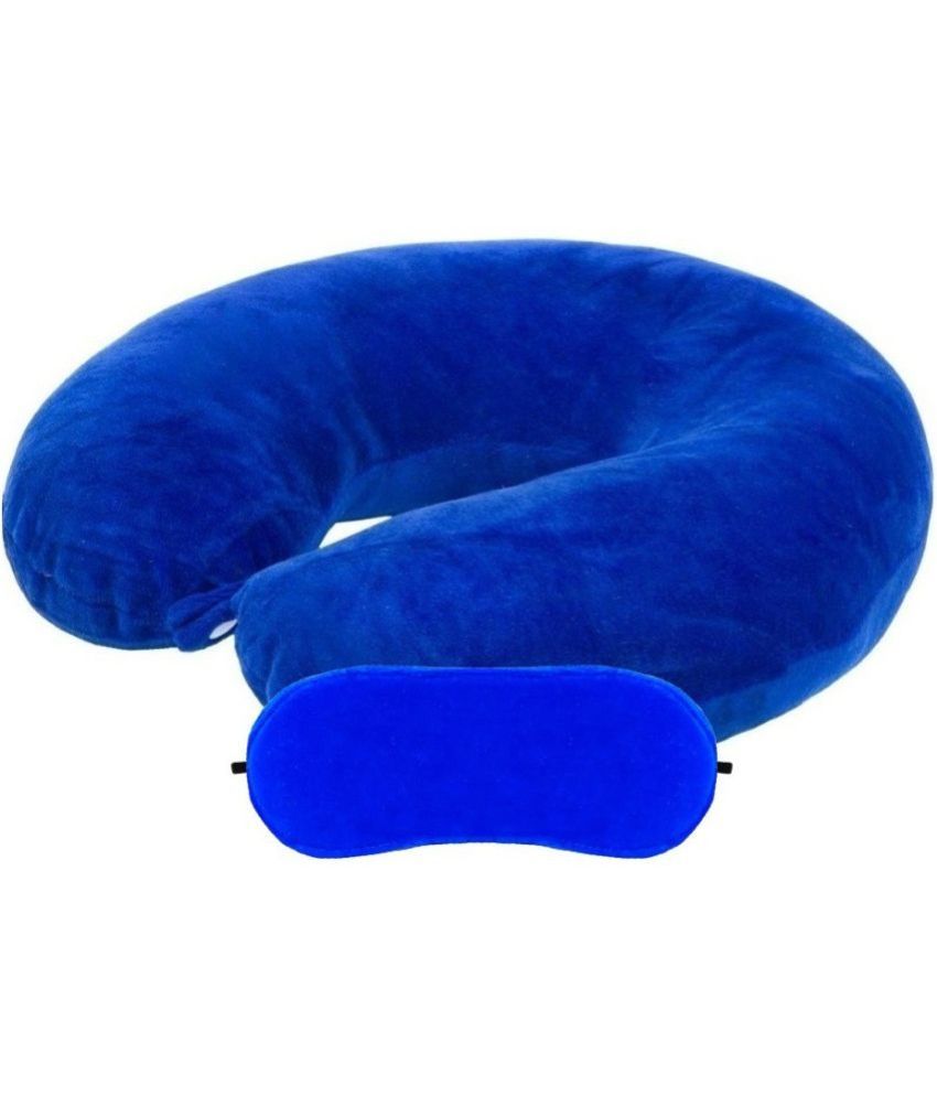     			JUZZII Blue Neck Pillow,Eye Shade ( Pack of 2 )