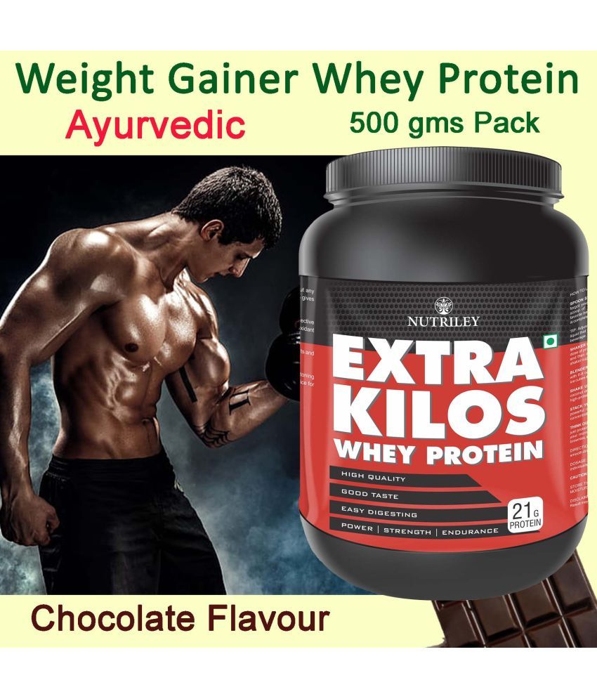     			Nutriley Extra Kilos Whey Protein ( 500 gm , Chocolate - Flavour )