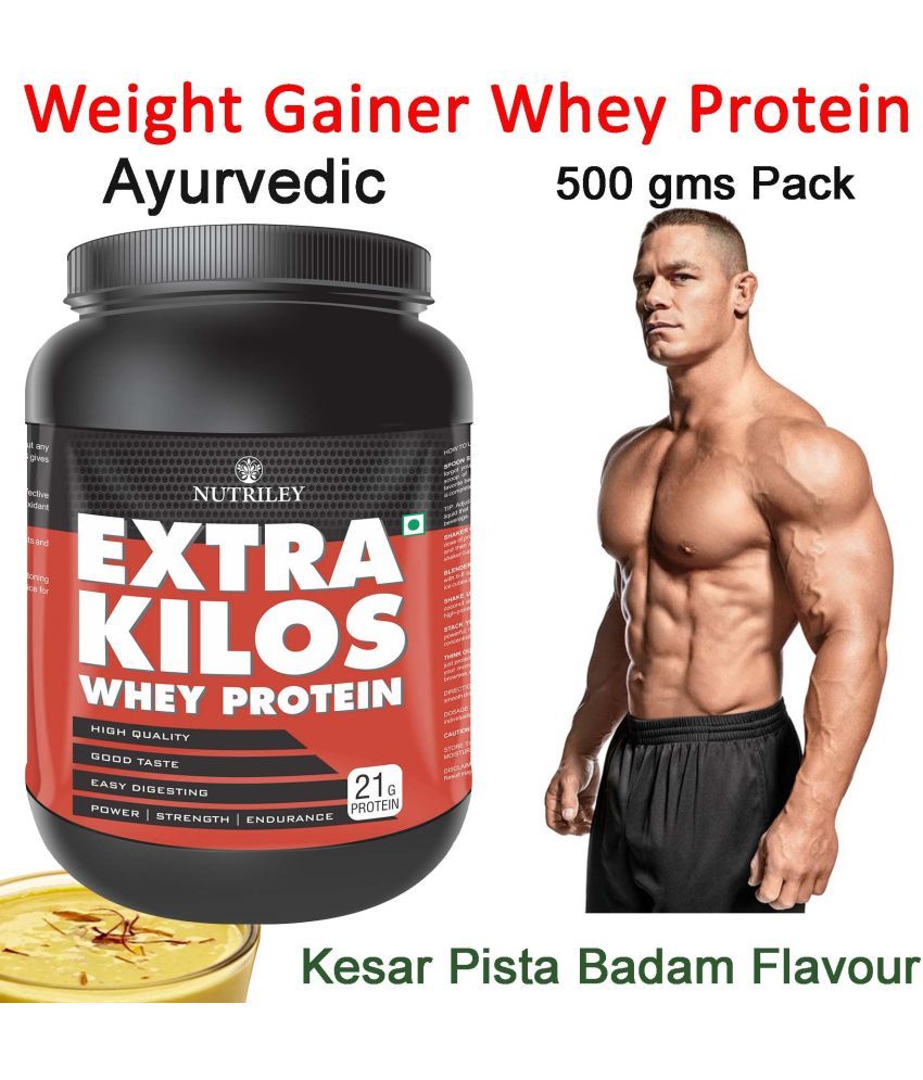     			Nutriley Extra Kilos Whey Protein ( 500 gm , Kesar Pista Badam - Flavour )