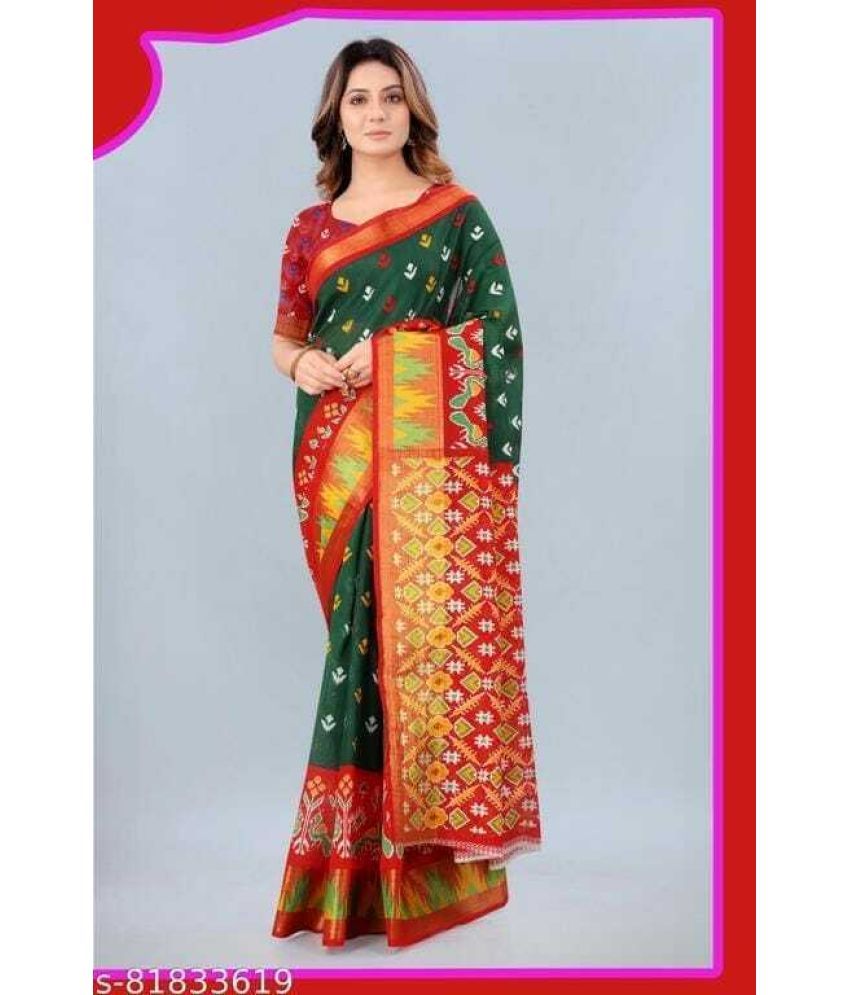     			Saadhvi Cotton Silk Applique Saree Without Blouse Piece - Multicolor ( Pack of 1 )