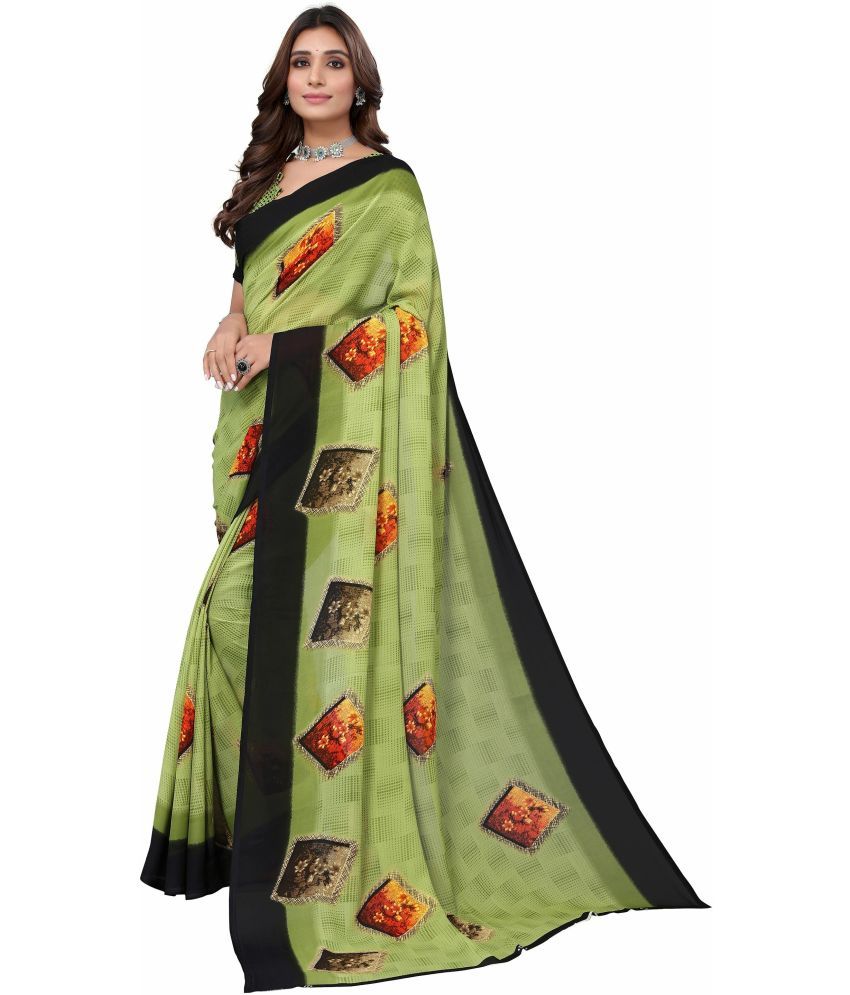     			Saadhvi Cotton Silk Solid Saree Without Blouse Piece - Green ( Pack of 1 )