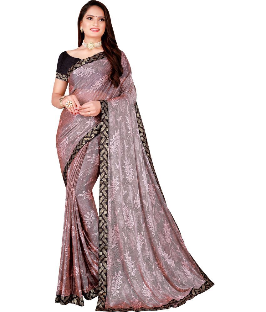     			Saadhvi Net Cut Outs Saree With Blouse Piece - Pink ( Pack of 1 )