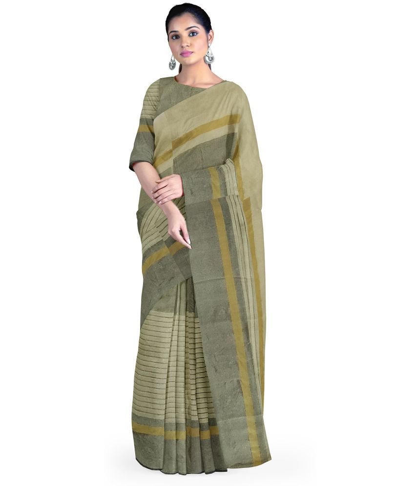     			Saadhvi Net Cut Outs Saree With Blouse Piece - Brown ( Pack of 1 )