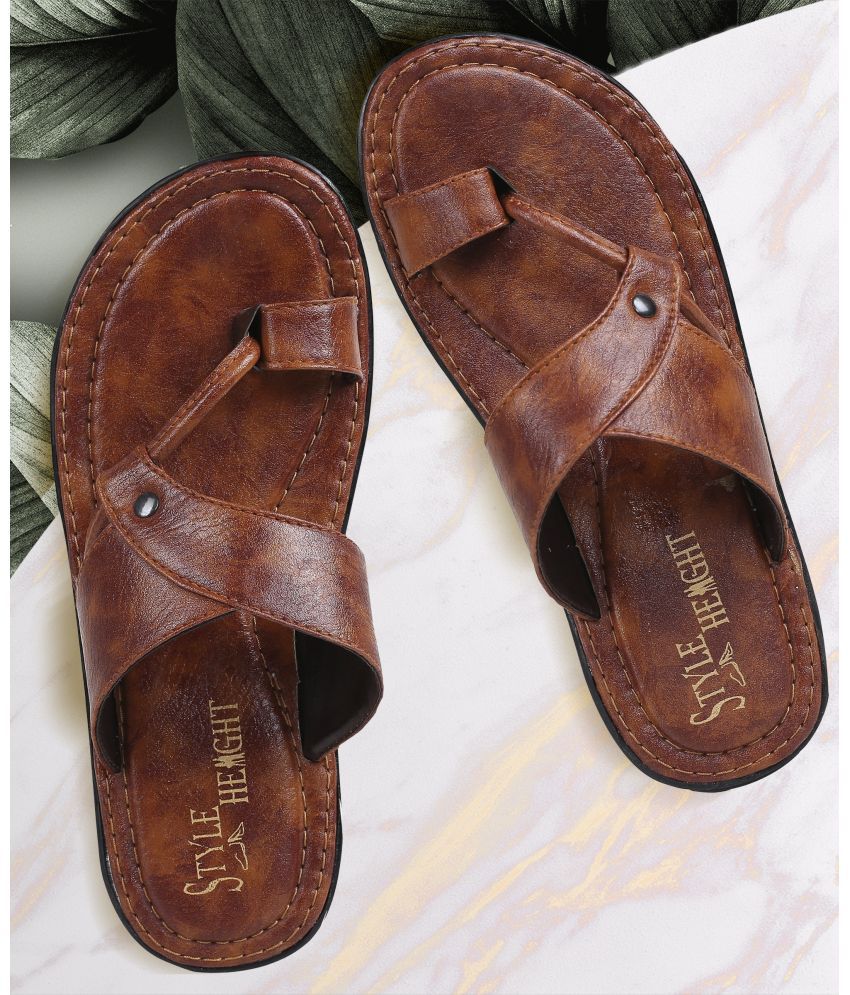     			Style Height Tan Men's Leather Slipper