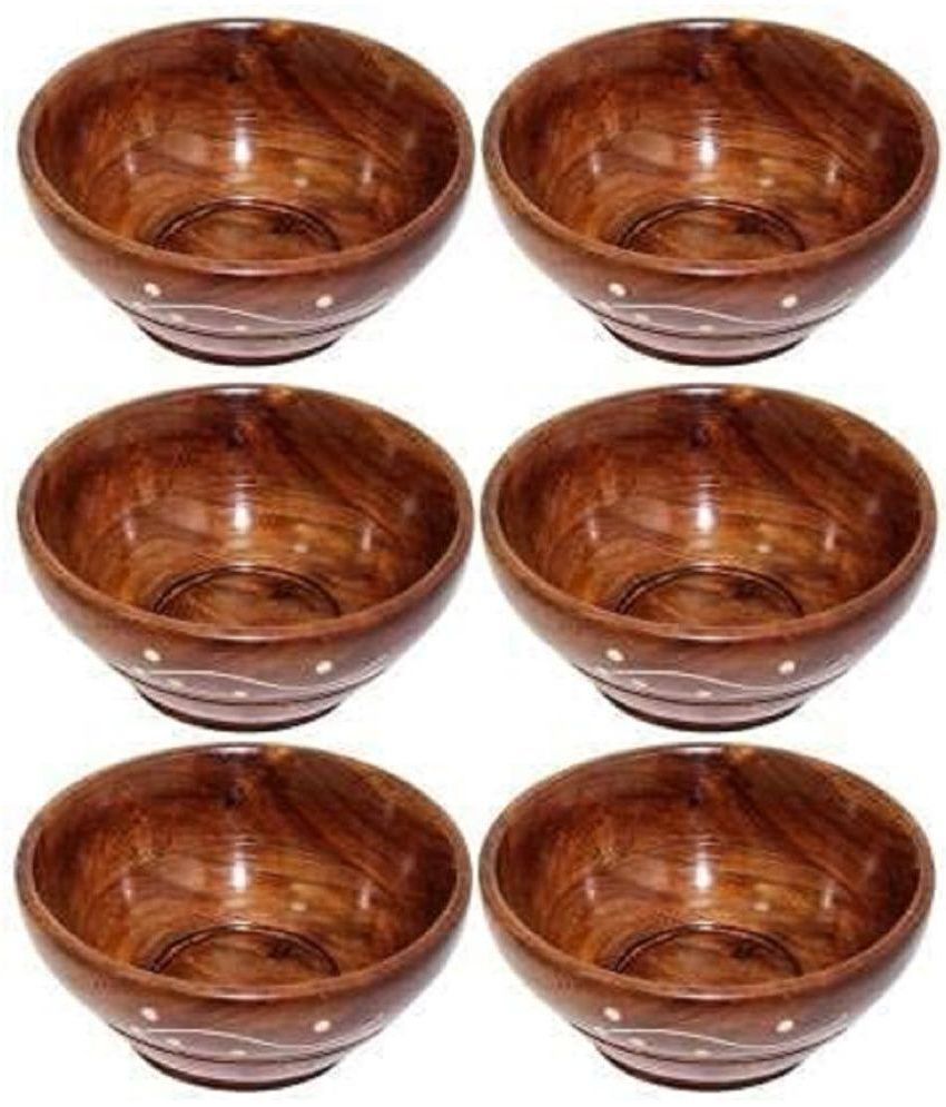     			TFS Bowl Wooden Decorative Bowl 180 mL ( Set of 6 )