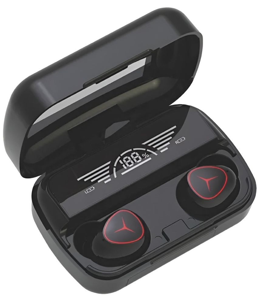     			VERONIC M66PRO Bluetooth True Wireless (TWS) In Ear 30 Hours Playback Fast charging,Powerfull bass IPX4(Splash & Sweat Proof) Black
