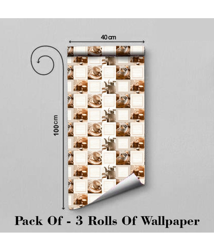     			WallDaddy Foods & Beverages Wallpaper ( 40 x 300 ) cm ( Pack of 3 )