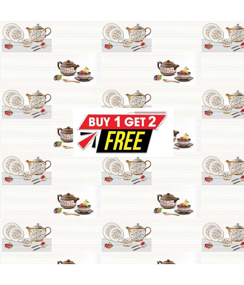     			WallDaddy Foods & Beverages Wallpaper ( 40 x 300 ) cm ( Pack of 3 )