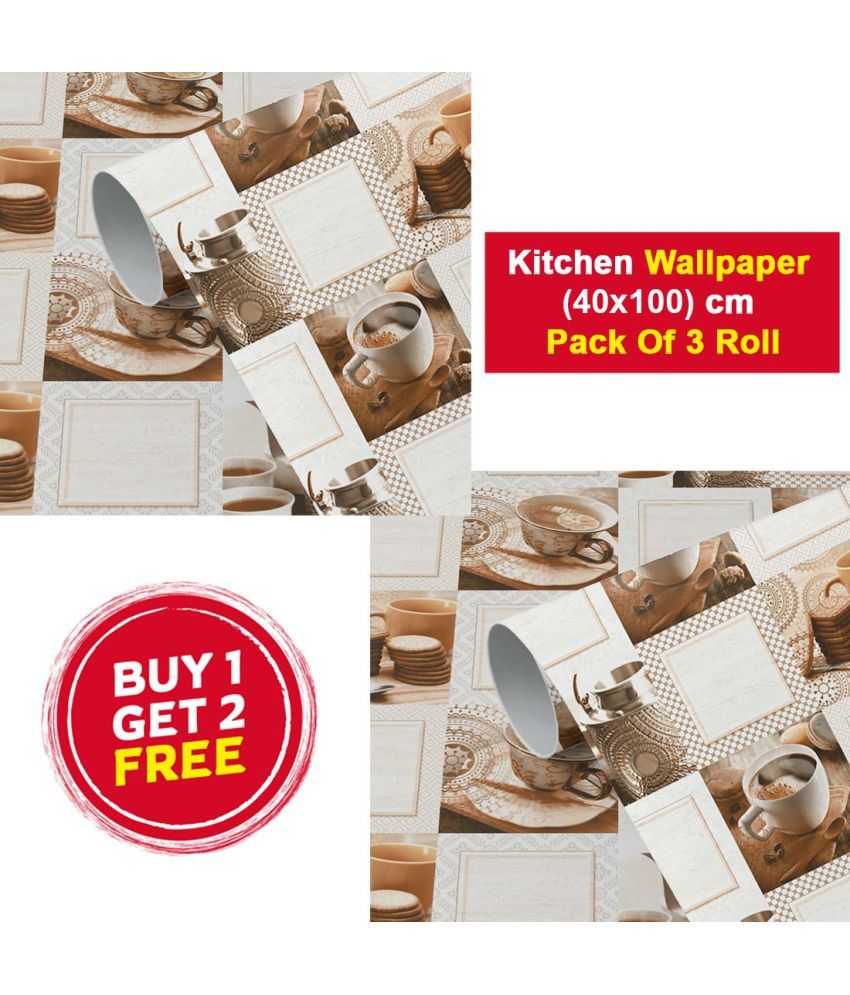     			WallDaddy Foods & Beverages Wallpaper ( 40 x 300 ) cm ( Pack of 3 )