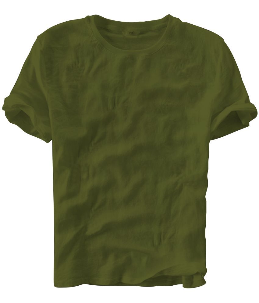     			fashion and youth Pack of 1 Cotton Blend Relaxed Fit Men's T-Shirt ( Olive )