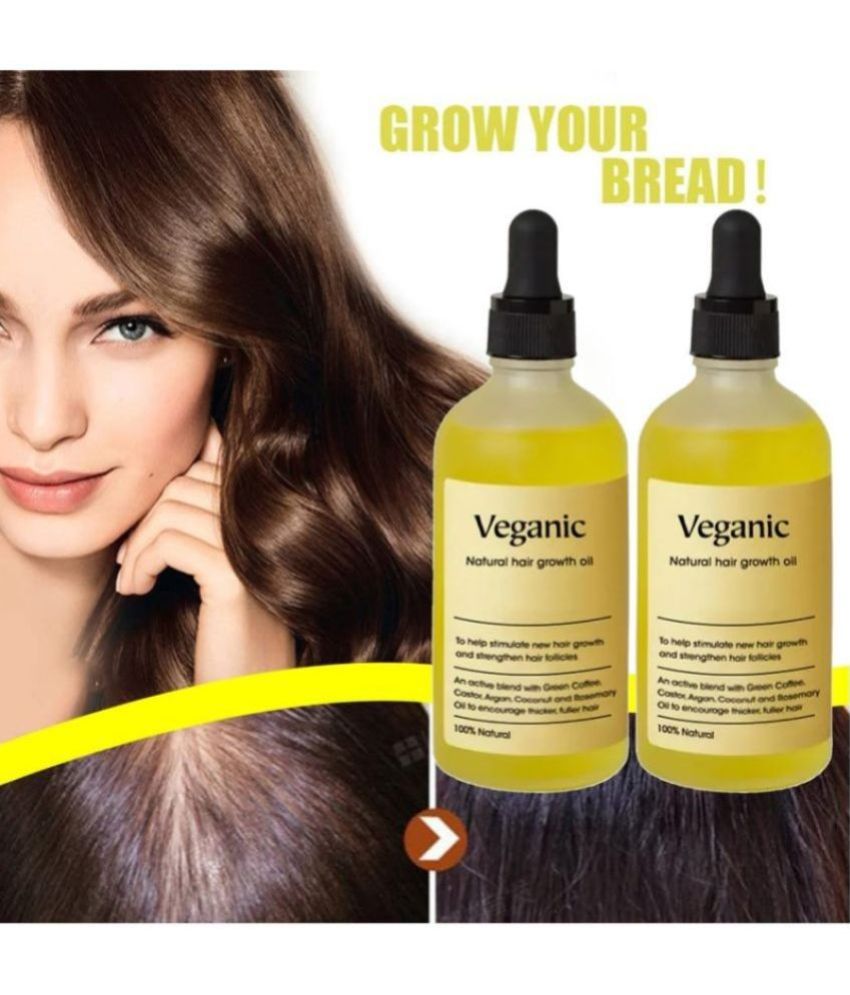     			Veganic natural hair growth oil, Anti- Dandruff, Anti-Hairfall For Men & Women 60 ml pack of 2