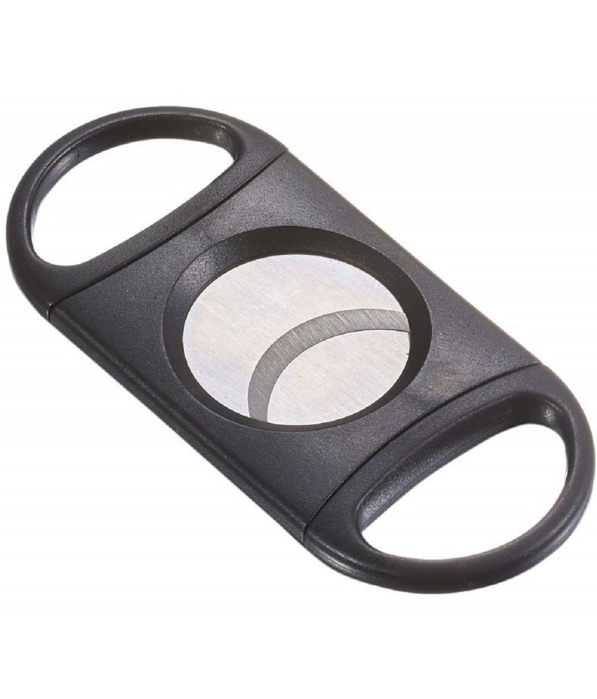     			BANISTROKES Stainless Steel Cigar Cutter with Double Blade，Suitable for Cigarettes, Cigar (Black)