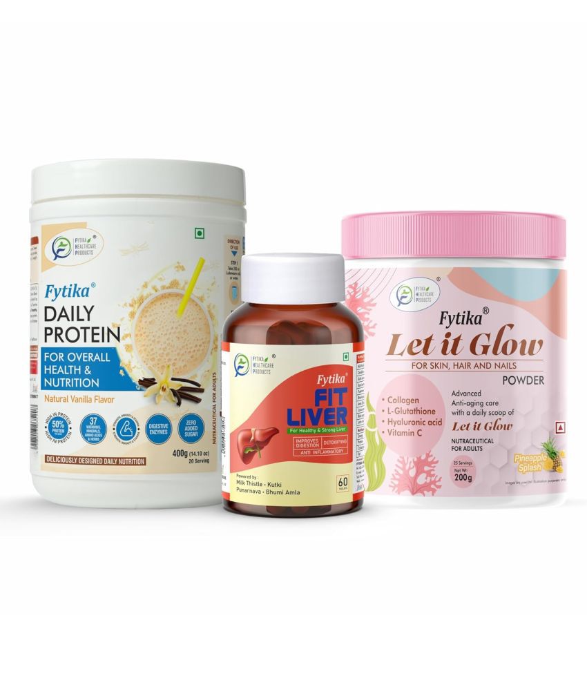     			FYTIKA Protein& Fit Liver&Let it Glow 3 gm Pack of 3