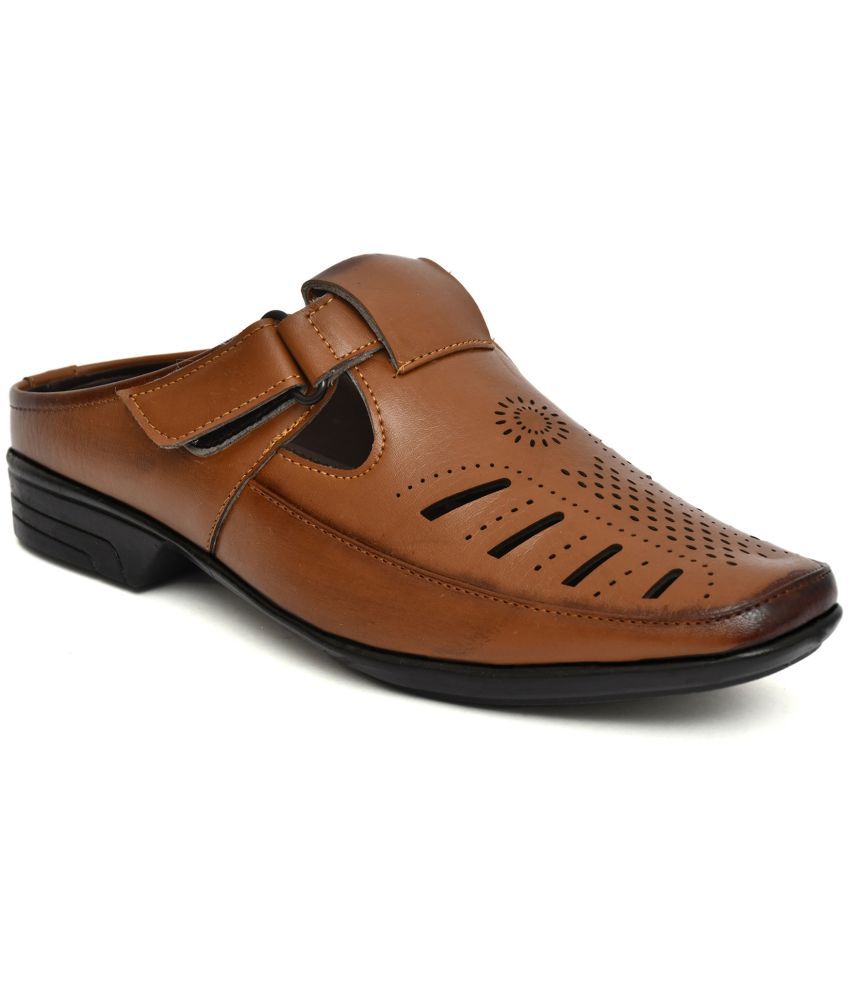     			HiDa Tan Men's Slip On Formal Shoes