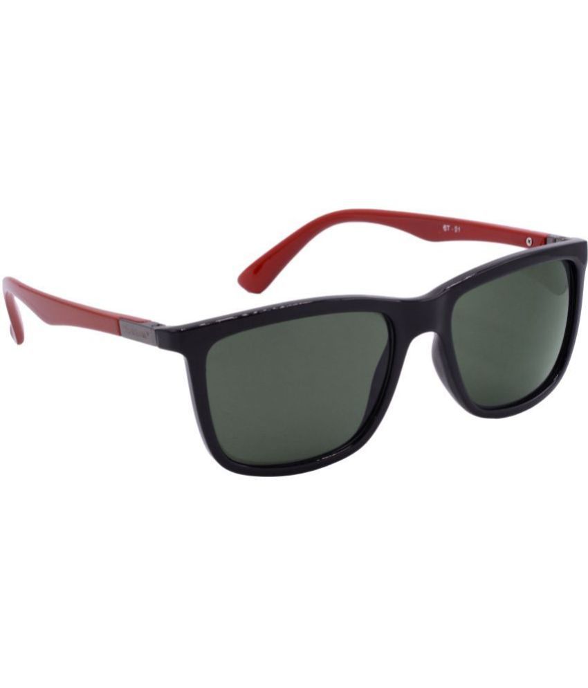     			Hrinkar Black Rectangular Sunglasses ( Pack of 1 )