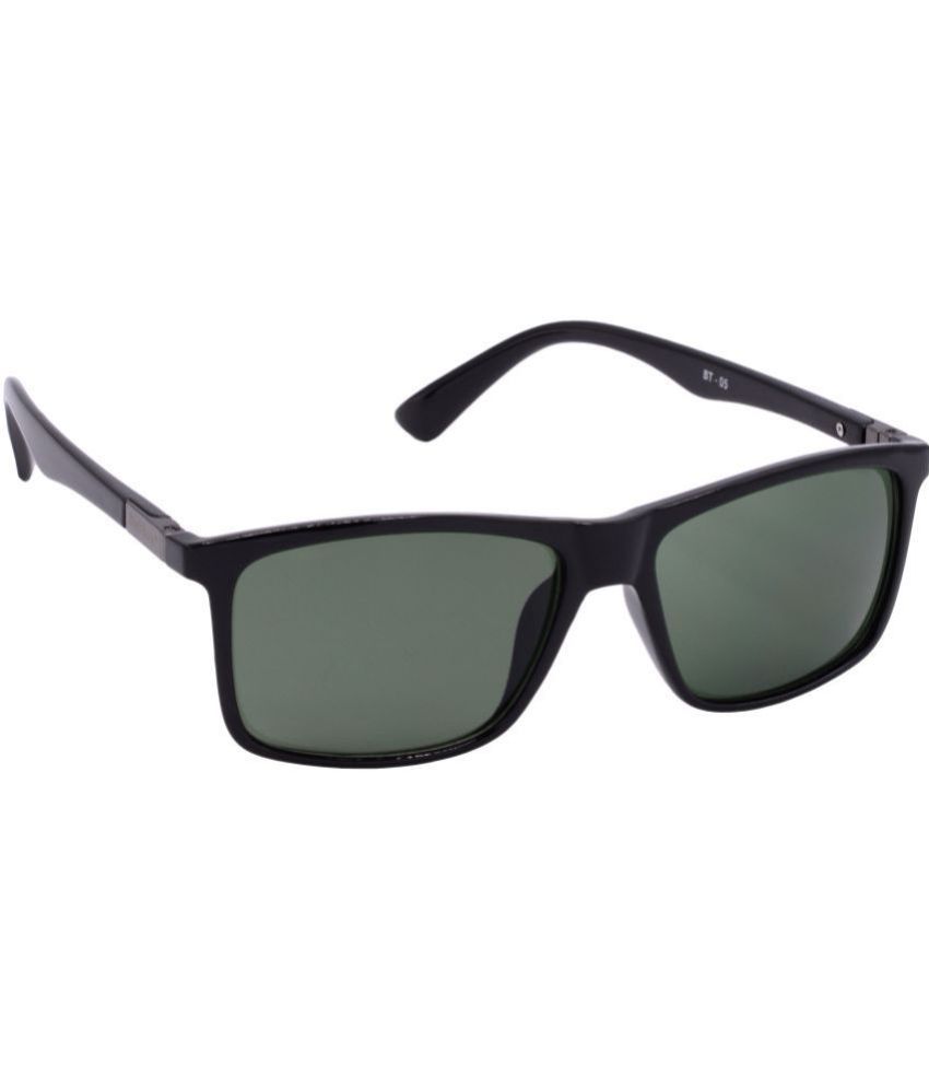     			Hrinkar Black Rectangular Sunglasses ( Pack of 1 )