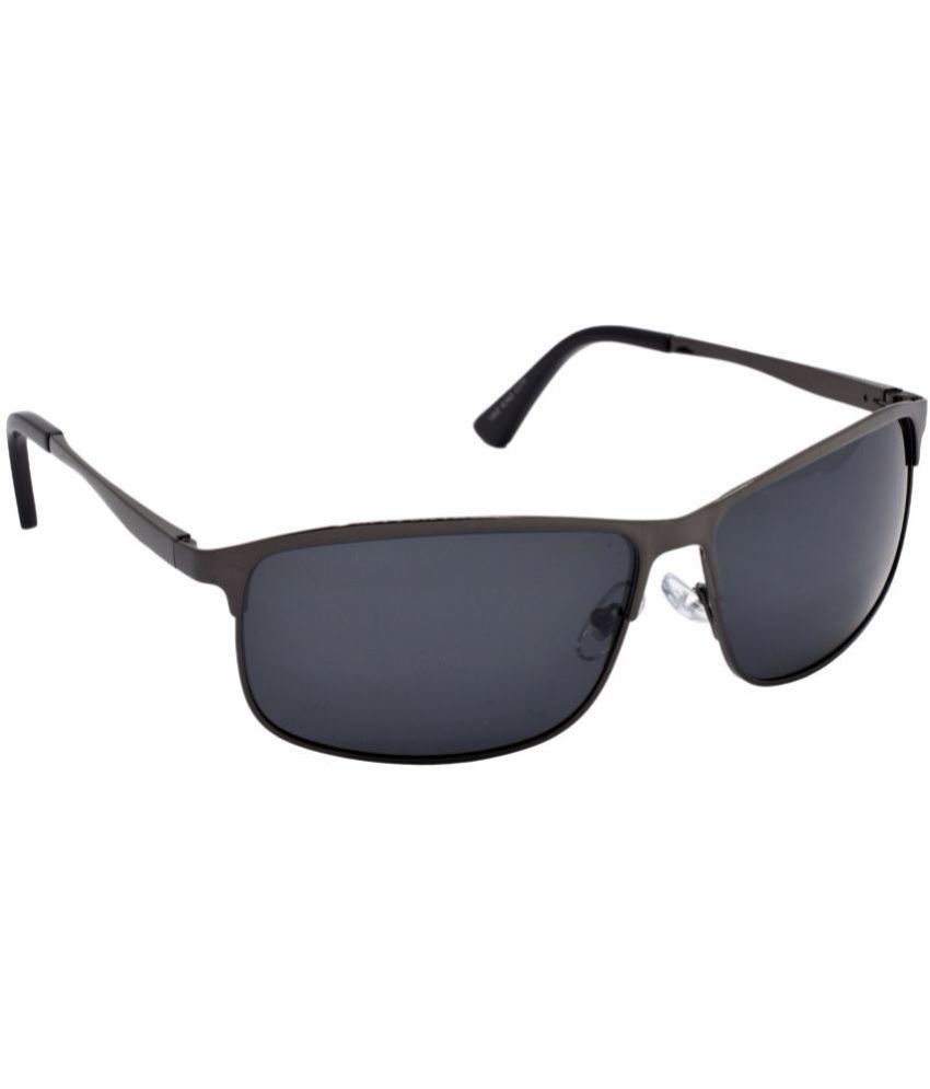     			Hrinkar Dark Grey Wrap Around Sunglasses ( Pack of 1 )