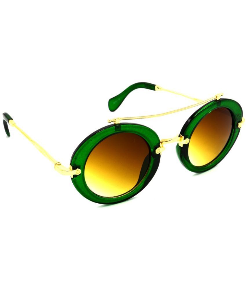     			Hrinkar Green Round Sunglasses ( Pack of 1 )