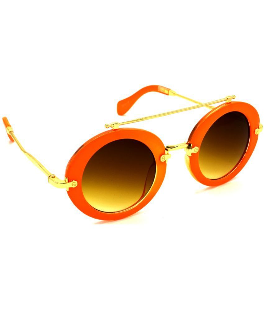     			Hrinkar Orange Round Sunglasses ( Pack of 1 )