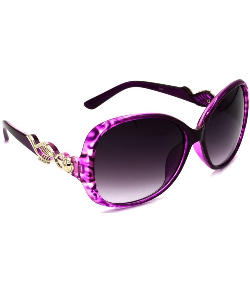     			Hrinkar Purple Oversized Sunglasses ( Pack of 1 )