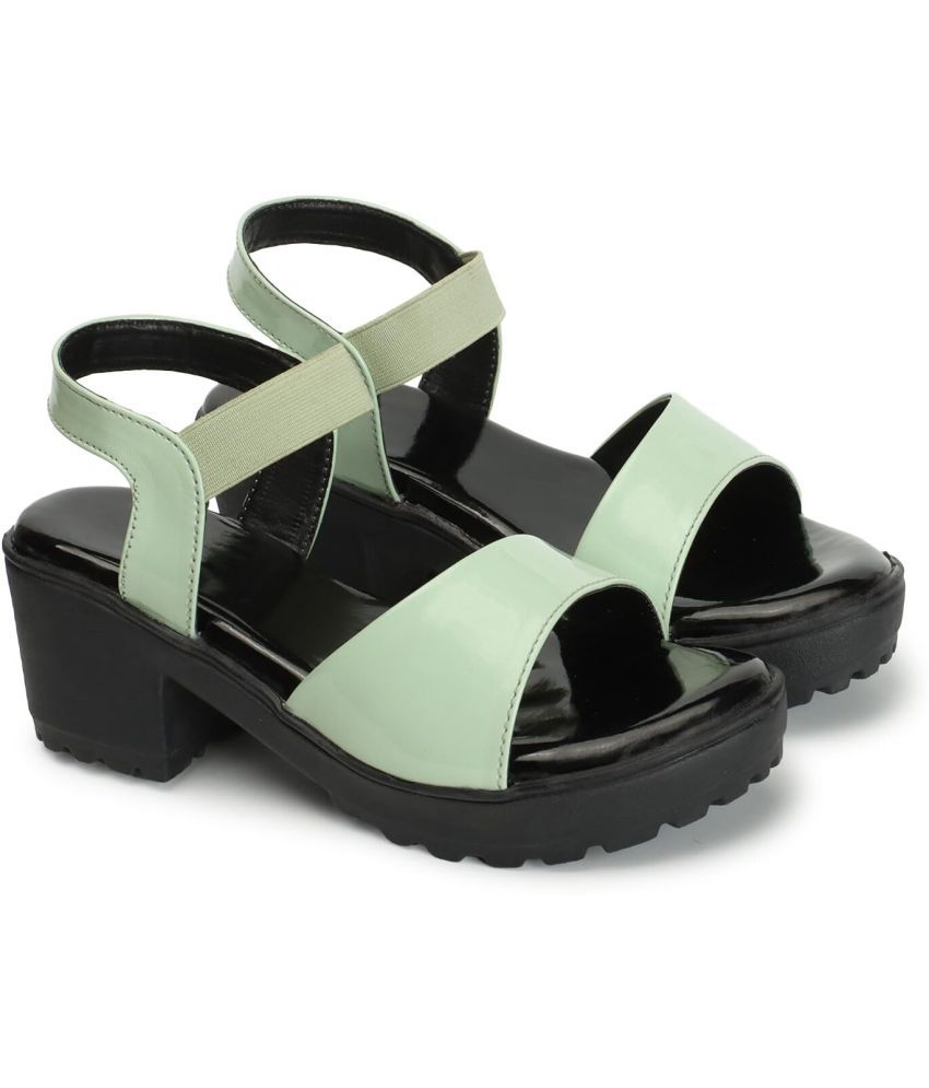     			Kajmi Green Women's Sandal Heels