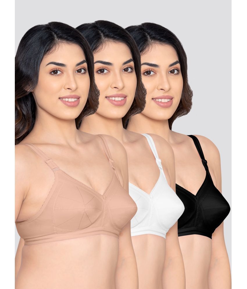     			Kalyani Multicolor Cotton Blend Non Padded Women's Everyday Bra ( Pack of 3 )