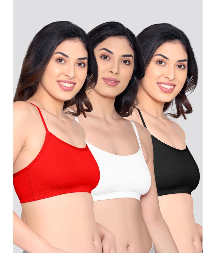     			Kalyani Pack of 3 Cotton Blend Non Padded Women's Teenage Bra ( Multicolor ) MIA