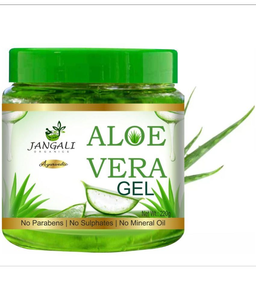     			PURE Jangali ORGANICS Aloe Vera Gel For Skin Acne, Scars, Dark spots Face & Hair 220GM