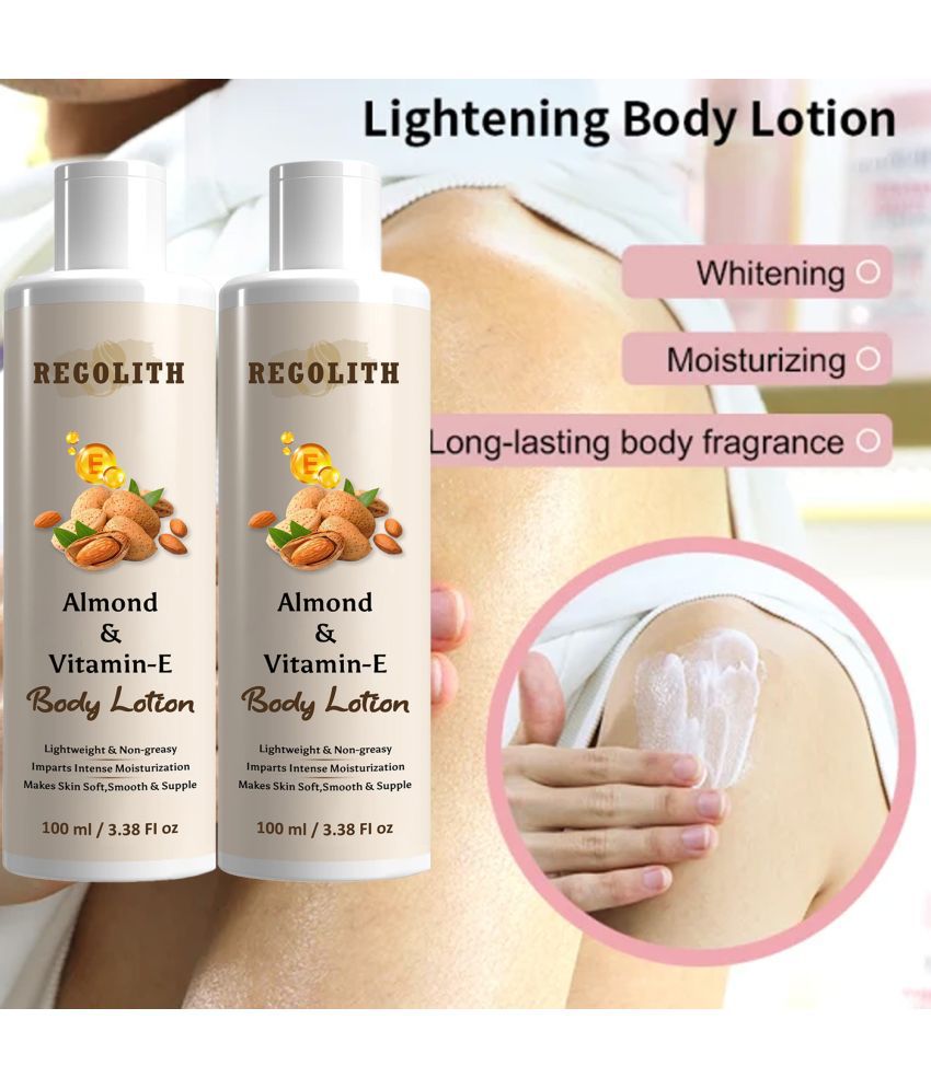     			REGOLITH Almond & Vitamin E Body Lotion For Soft Skin, Intense Mositurization,100 ml (Pack of 2)