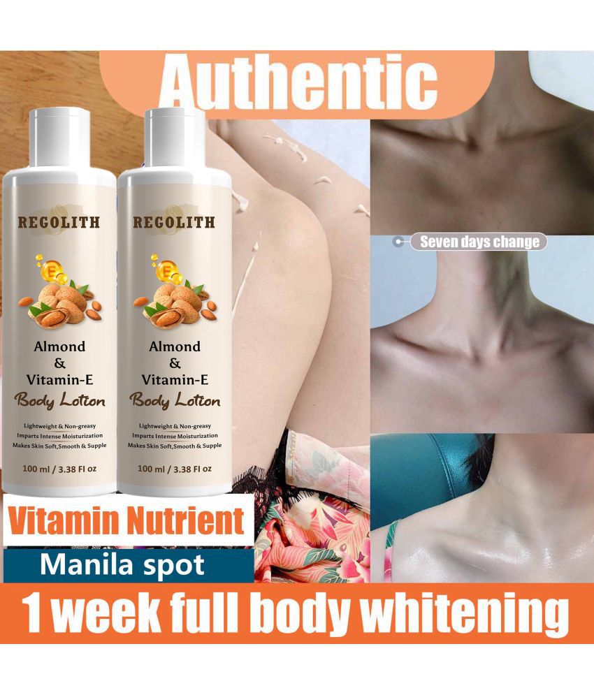     			REGOLITH Almond & Vitamin E Body Lotion For Whitening & Brightening Skin, 100 ml (Pack of 2)