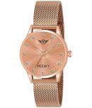 REESKY Rose Gold Brass Analog Womens Watch