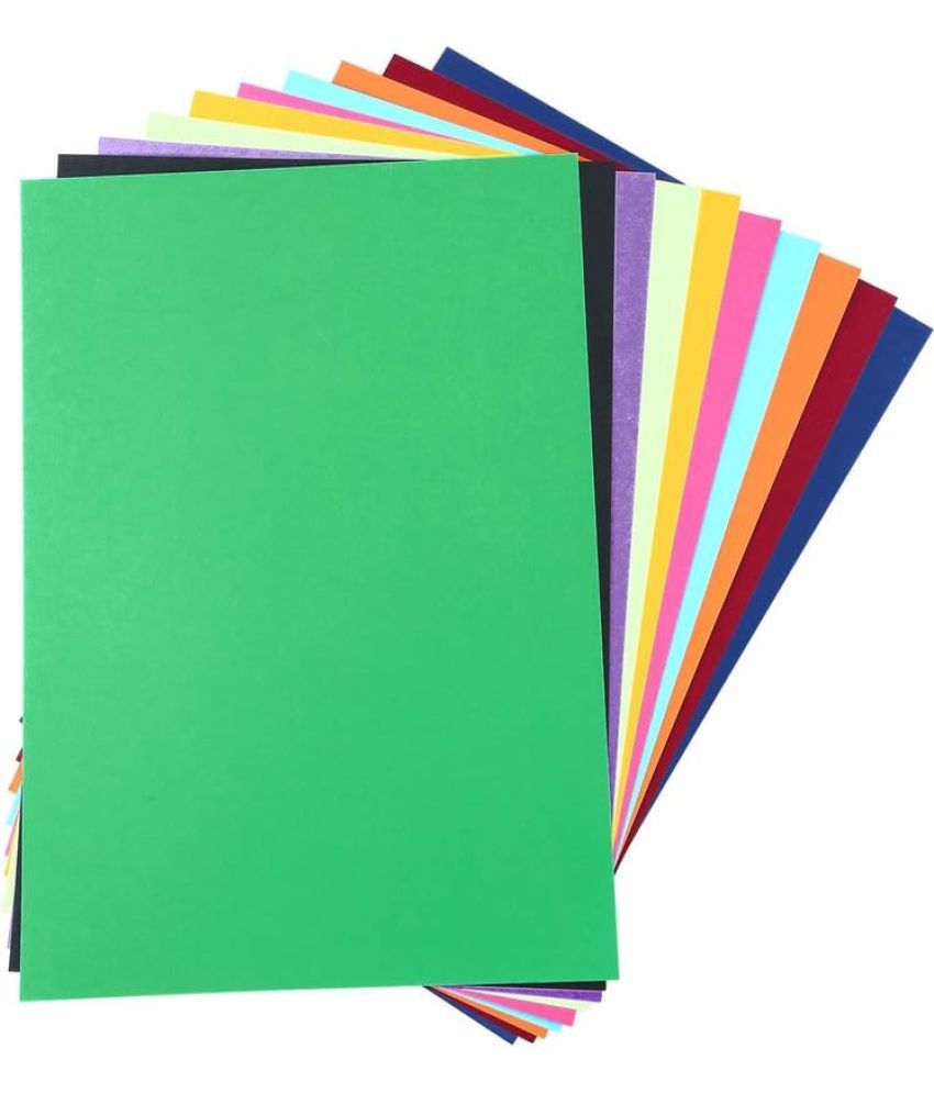     			ECLET 40 pcs Color A4 Medium Size Sheets (10 Sheets Each Color) Art and Craft Paper Double Sided Colored set 68