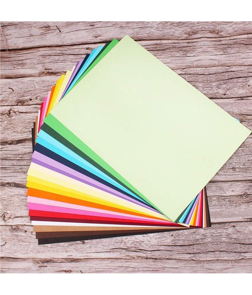     			ECLET 40 pcs Color A4 Medium Size Sheets (10 Sheets Each Color) Art and Craft Paper Double Sided Colored set 129