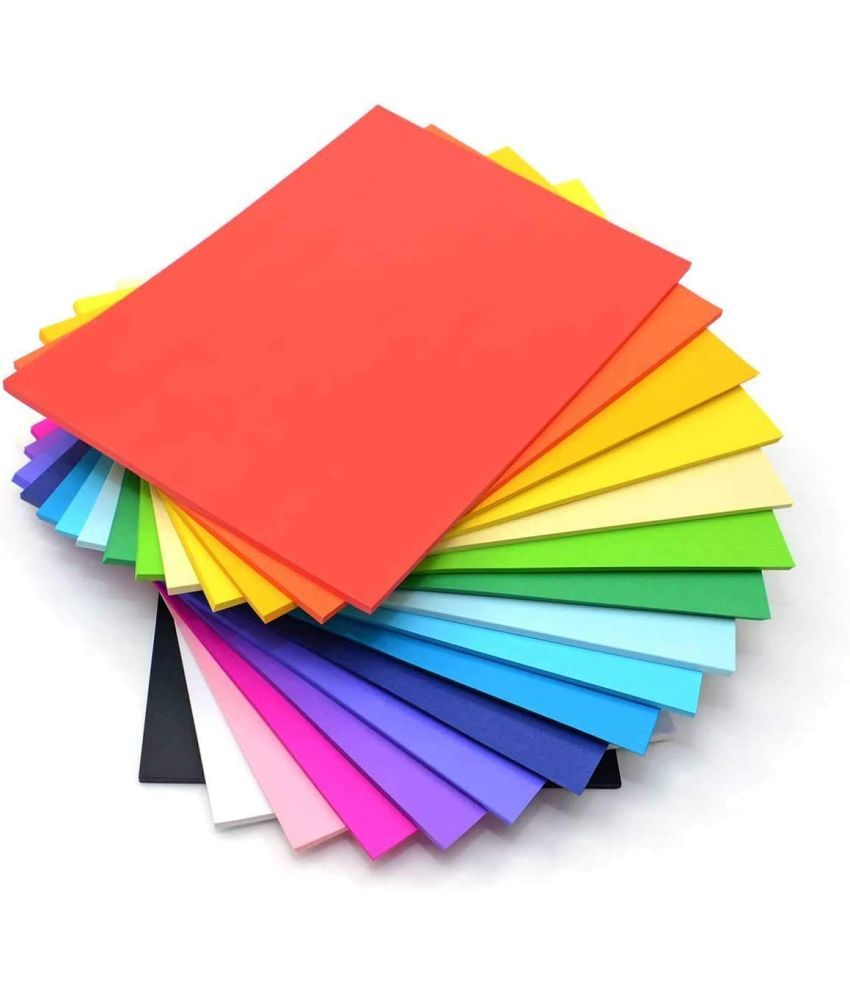     			ECLET A4 300 Colored Sheets Paper for School Assignment Work and for Office Work Different Color Sheet