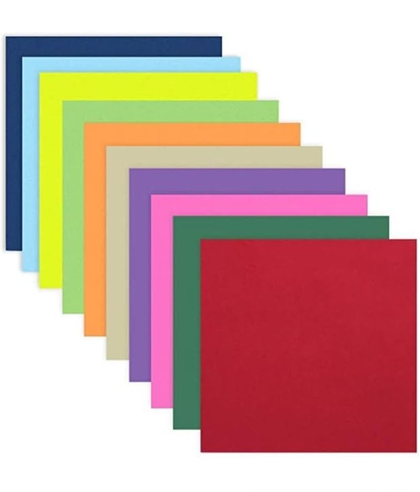     			ECLET Neon Origami Paper 15 cm X 15 cm Pack of 100 Sheets (10 sheet x 10 color) Fluorescent Color Both Side Coloured For Origami, Scrapbooking, Project Work.59