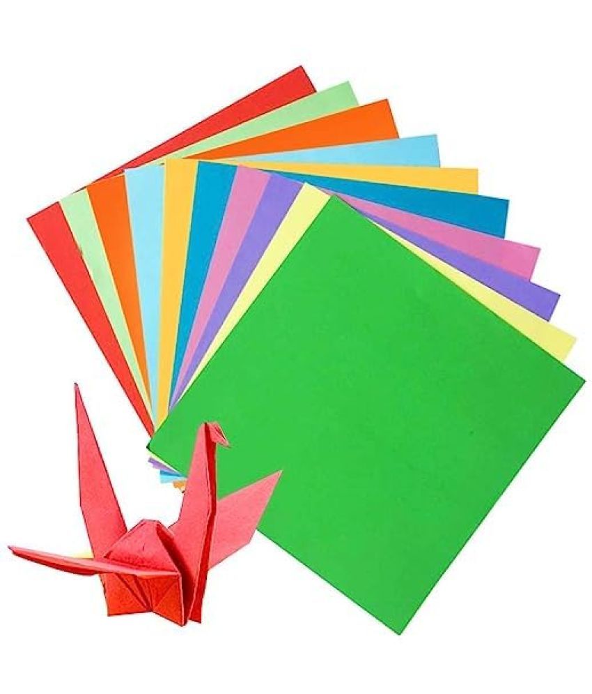     			ECLET Neon Origami Paper 15 cm X 15 cm Pack of 100 Sheets (10 sheet x 10 color) Fluorescent Color Both Side Coloured For Origami, Scrapbooking, Project Work.41