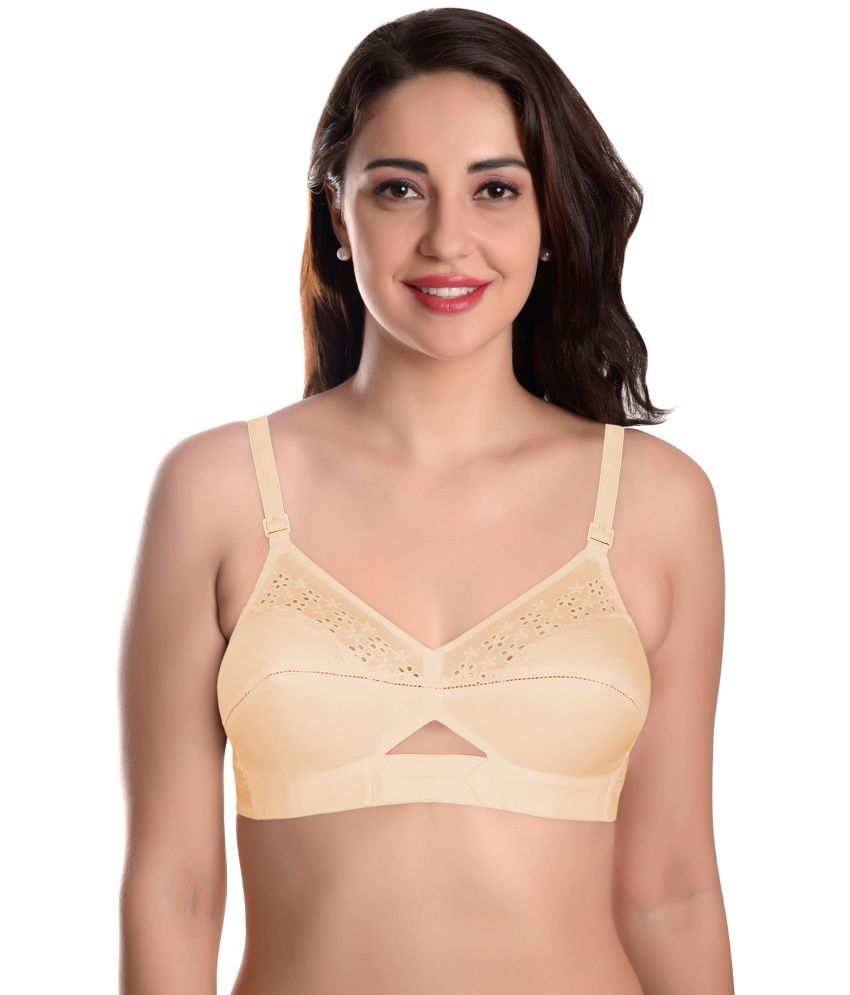     			Featherline Beige Cotton Non Padded Women's Everyday Bra ( Pack of 1 )